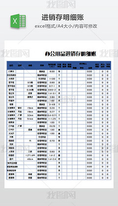 產(chǎn)品統(tǒng)計(jì)表專(zhuān)題模板 辦公用品銷(xiāo)售
